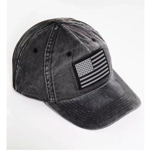 Affliction Black and Gray American Flag Hat